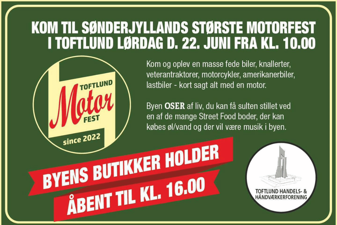 Masser af biler i Toftlund lørdag